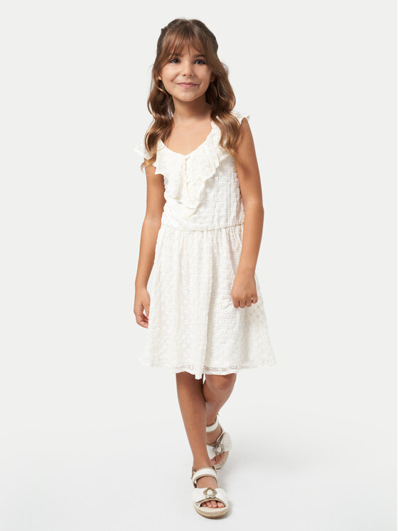 Mayoral Mayoral Rochie de vară 6960 Alb Regular Fit