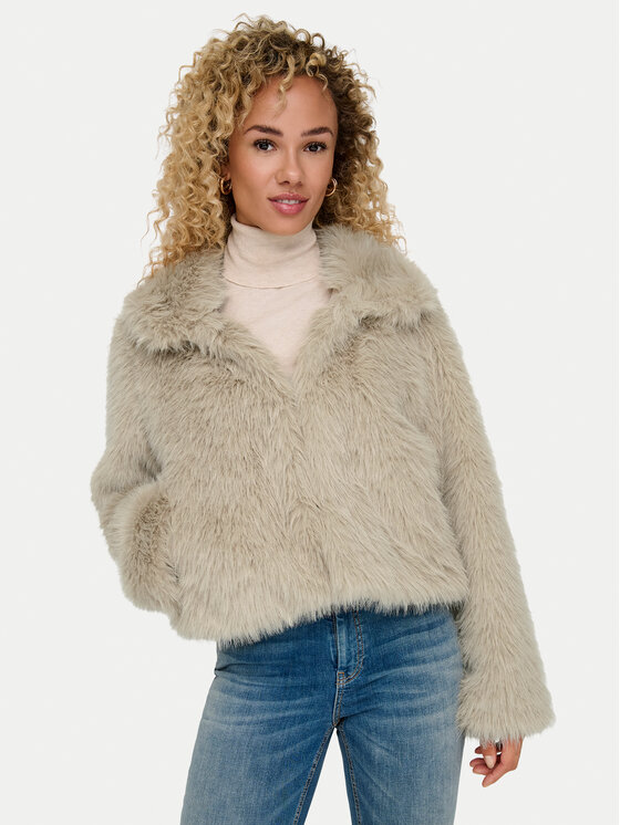 ONLY ONLY Futro Manny 15322406 Beżowy Regular Fit
