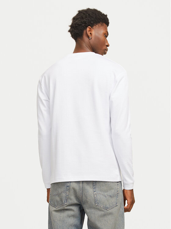Jack&Jones Jack&Jones Majica dugih rukava Charlie 12265426 Bijela Regular Fit