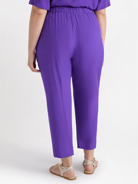 Fiorella Rubino Fiorella Rubino Pantaloni di tessuto P137T004840N029 Turchese Regular Fit