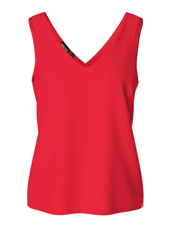Pieces Pieces Top Franan 17146424 Czerwony Regular Fit