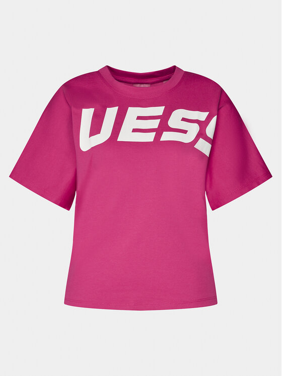 Guess Guess T-shirt Deana Boxy V4RI09 KC2Z0 Rosa Regular Fit