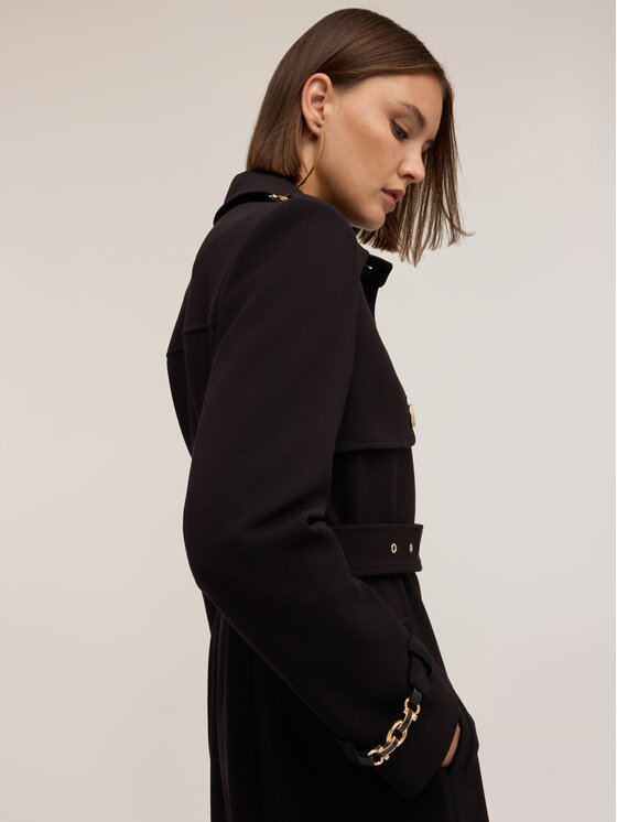 Motivi Motivi Cappotto invernale 0034Q100683N033 Nero Regular Fit