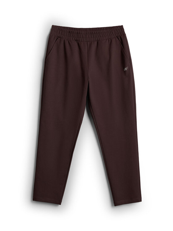4F 4F Spodnie dresowe BASIC+ Brązowy Slim Fit