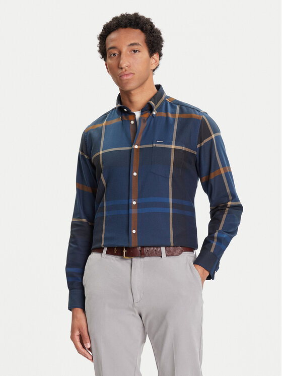 Barbour Koszula Dunoon MSH4980TN54 Granatowy Regular Fit