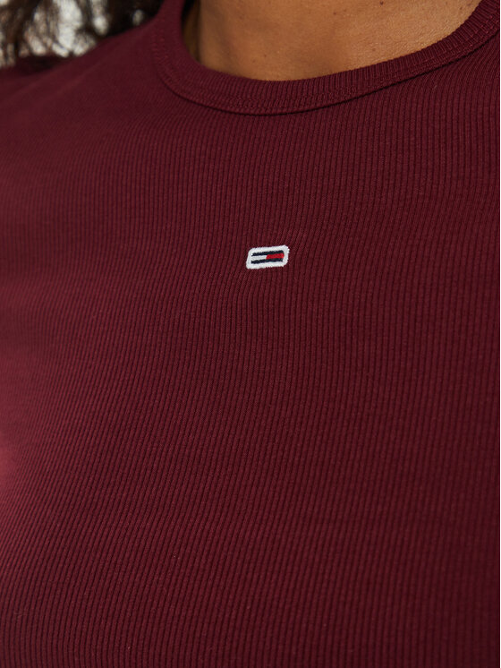 Tommy Jeans Tommy Jeans Bluza DW0DW17387 Bordo rdeča Regular Fit