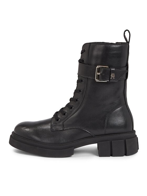 Tommy Hilfiger Tommy Hilfiger Trapery Cool Feminine Bikerboot FW0FW07322 Czarny