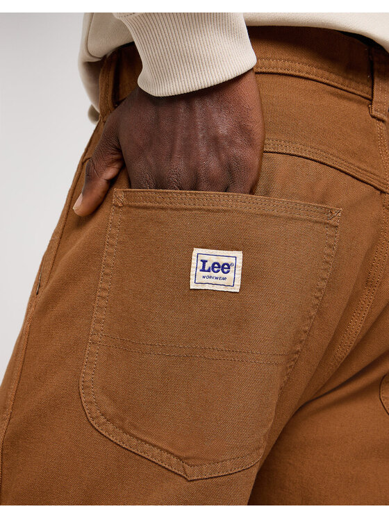 Lee Lee Chinosy CARGO Brązowy Regular Fit