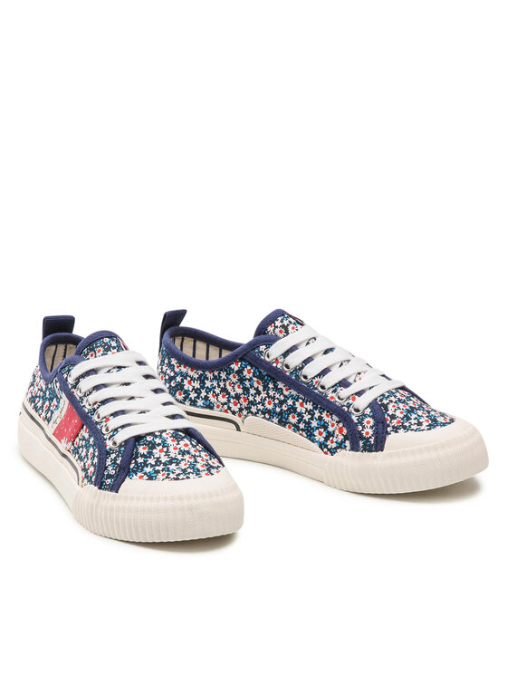 Pepe Jeans Pepe Jeans Sneakers aus Stoff Ottis Flower Girl PGS30541 Dunkelblau