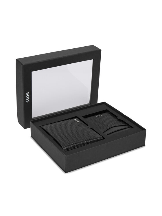 BOSS BOSS Zestaw portfel i etui na karty 50563867 Czarny