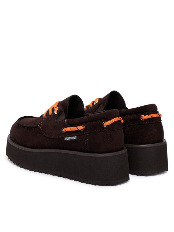 LOVE MOSCHINO LOVE MOSCHINO Półbuty JA10036I1PJAW317 Brązowy ciemny