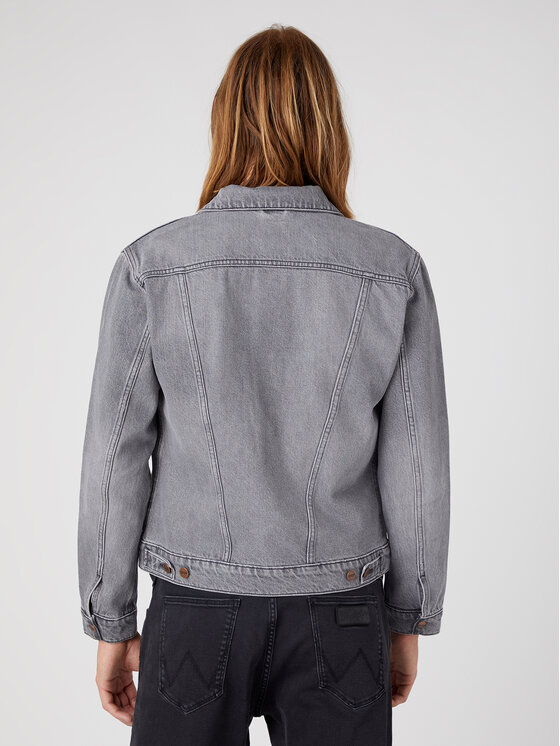 Wrangler Wrangler Kurtka jeansowa Western W4MJEBY91 112330846 Szary Regular Fit