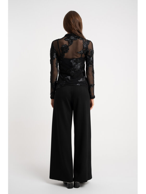 CLICK CLICK Παντελόνι υφασμάτινο 30-461 Μαύρο Loose Fit