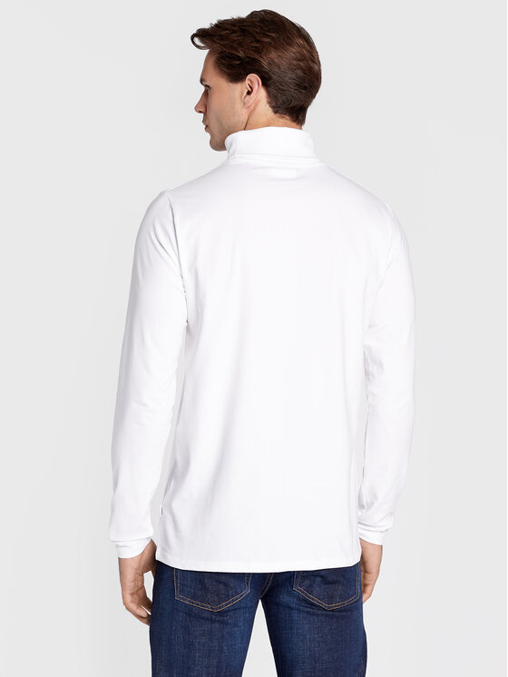 Lindbergh Lindbergh Majica z dolgimi rokavi 30-400126 Bela Slim Fit