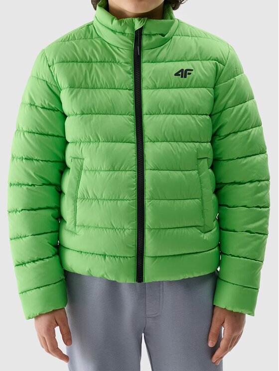 4F 4F Vatovaná bunda 4FJWSS25TDJAM520-45S Zelená Regular Fit