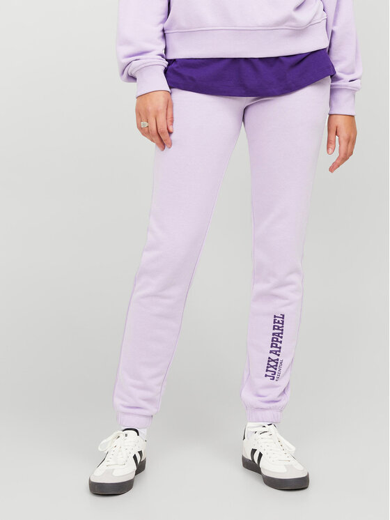 JJXX Teplákové nohavice Riley 12250114 Fialová Slim Fit
