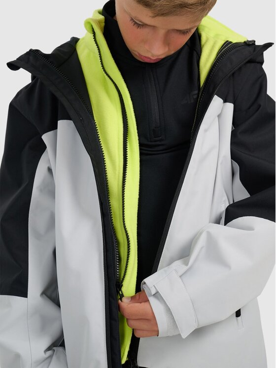 4F 4F Giacca di transizione 4FJRAW25TTJAM1014-25S Grigio Regular Fit