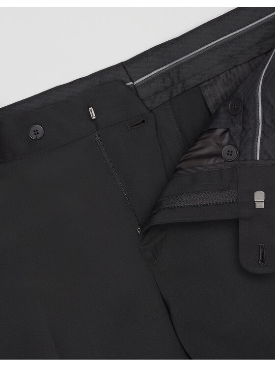 Borgio Borgio Spodnie garniturowe pellezzano Czarny Slim Fit