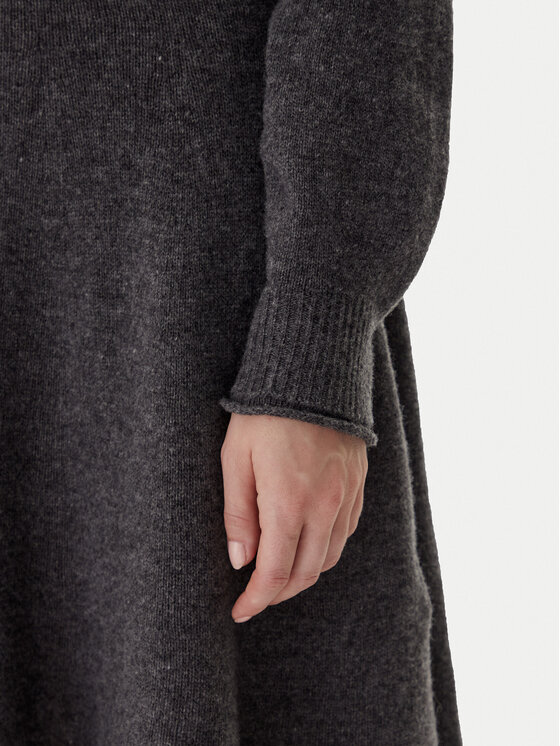 Lacoste Lacoste Strickkleid EF4161 Grau Regular Fit