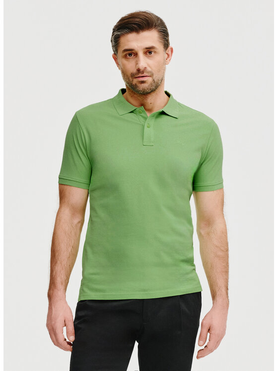 Pako Lorente Pako Lorente Polo P25SF-TX-003 Zielony Classic Fit