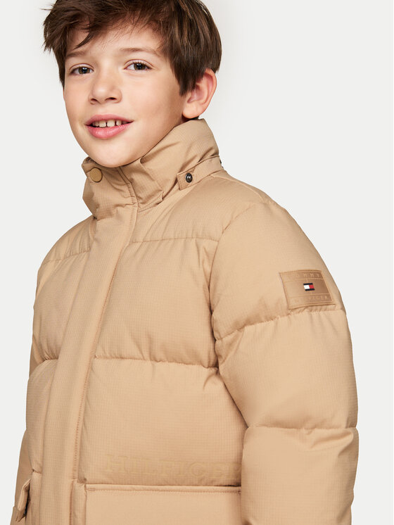 Tommy Hilfiger Tommy Hilfiger Kurtka puchowa KB0KB09401 Beżowy Regular Fit