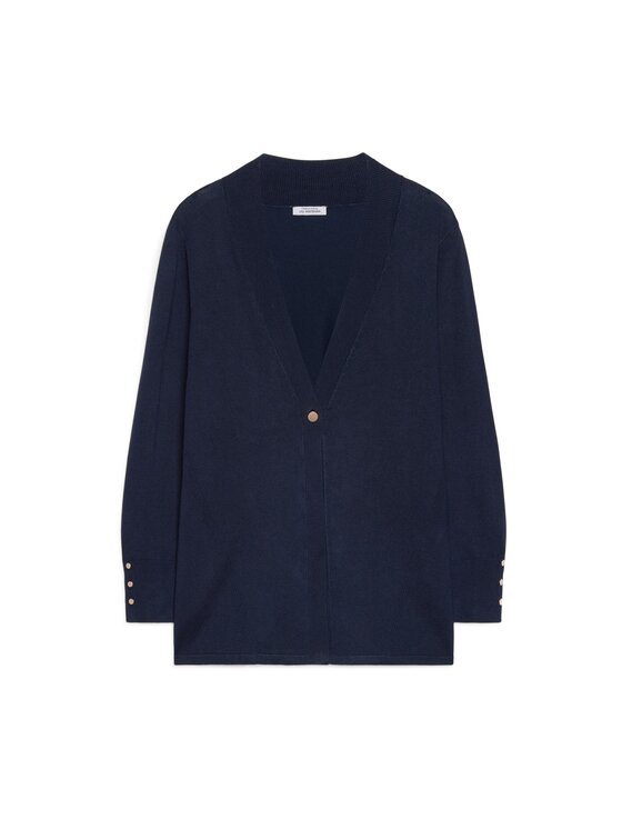 Fiorella Rubino Fiorella Rubino Cardigan M630L008004N034 Blu A-Line Fit