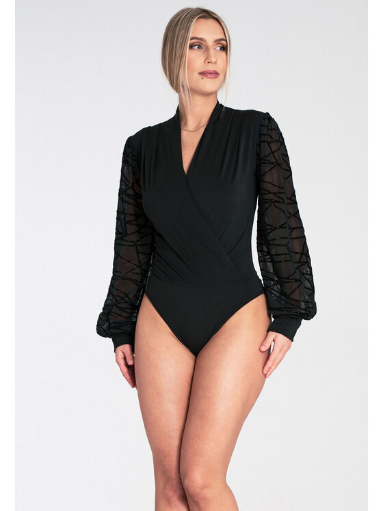 FIGL FIGL Body M1082 Čierna Fitted Fit
