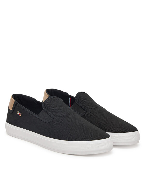 Tommy Hilfiger Tommy Hilfiger Tenisówki Vulc Canvas Slip-On Sneaker FW0FW08645 Czarny