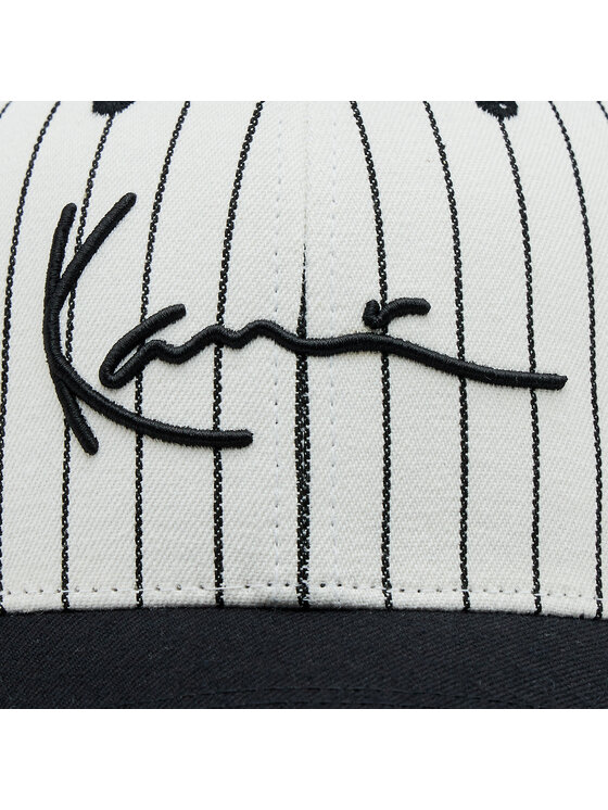Karl Kani Karl Kani Czapka z daszkiem KK Signature Ziczac Pinstripe Cap KA-233-003-1 Biały