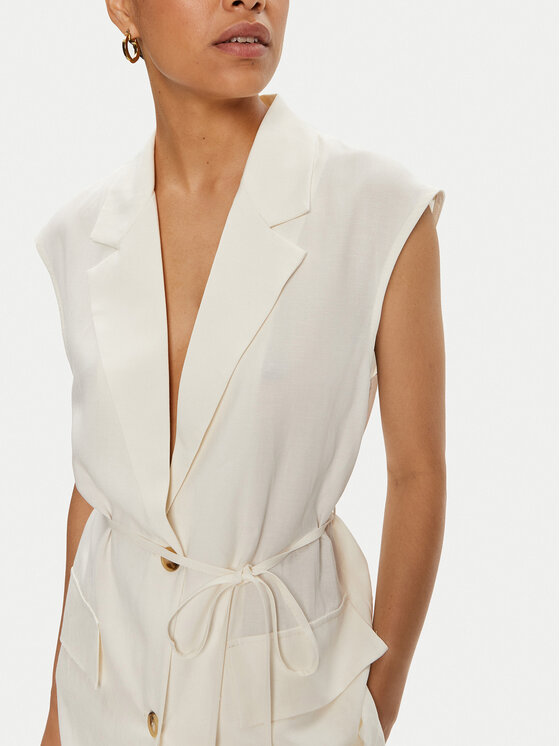 ViCOLO ViCOLO Mellény TB1545 Ekru Regular Fit