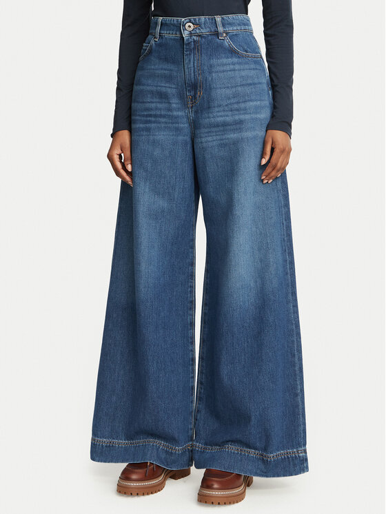Weekend Max Mara Weekend Max Mara Jeansy Ciro 2625186032 Tmavomodrá Wide Leg