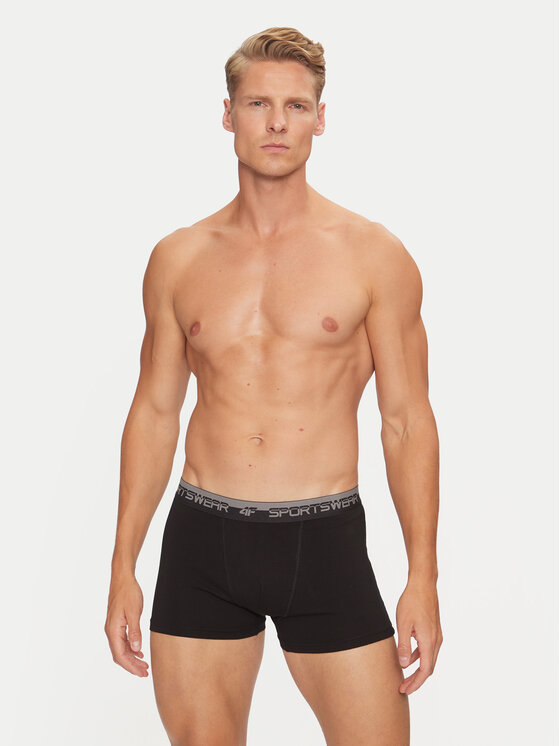 4F 4F 2er-Set Boxershorts 4FWMM00UBXSM051 Schwarz