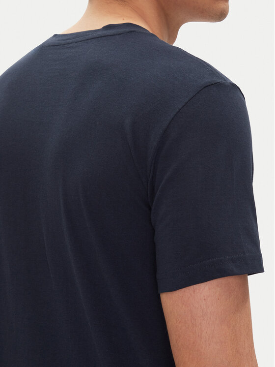 Mustang Mustang T-Shirt Austin 1016273 Granatowy Regular Fit