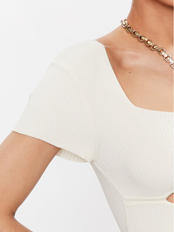PINKO Pinko Трикотажна сукня 101173 A0TU Білий Regular Fit
