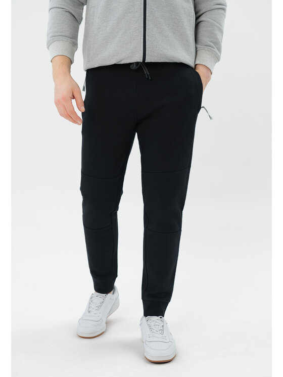 Volcano Volcano Spodnie dresowe N-KANTON Czarny Regular Fit