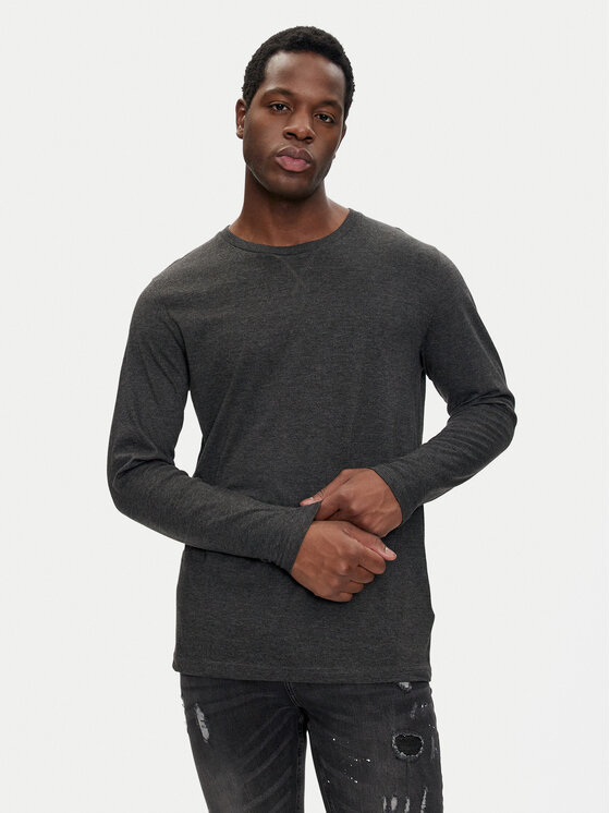 Brave Soul Brave Soul Тениска с дълъг ръкав MLT-69PRAGUEM Сив Regular Fit