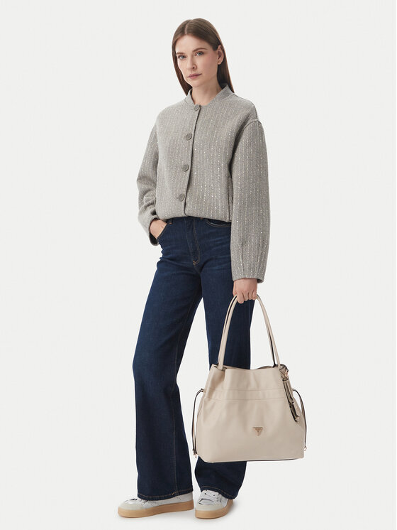 Guess Guess Torebka Karima HWNG22 49230 Kremowy