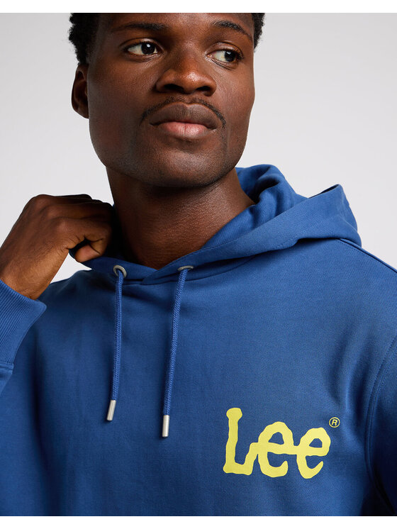 Lee Lee Felpa WOBBLY HOODIE Blu Regular Fit