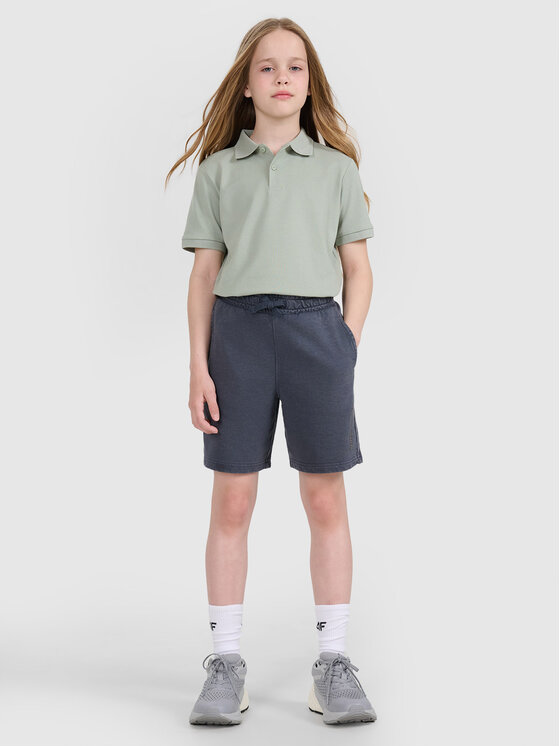 4F 4F Polo BASIC+ Zielony Regular Fit