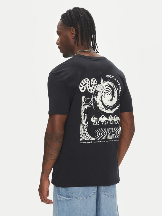 Quiksilver Quiksilver Marškinėliai Ev Cosmic Vibrations Ss EQYZT08053 Juoda Regular Fit
