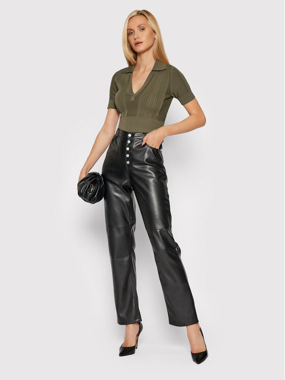 Blusa Amalia Henley W1BR02 Z2UK0 Verde Slim Fit