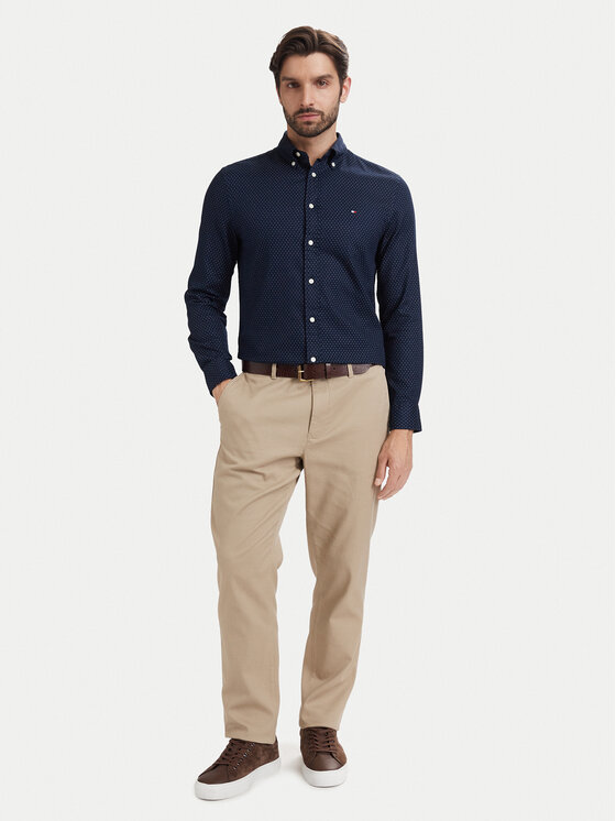 Tommy Hilfiger Tommy Hilfiger Košulja Poplin MW0MW43318 Tamnoplava Regular Fit