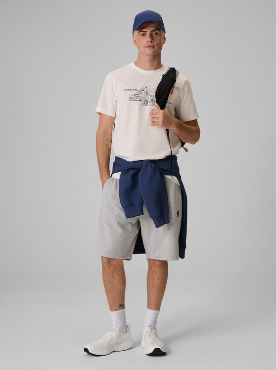 4F 4F T-Shirt CITY Biały Regular Fit