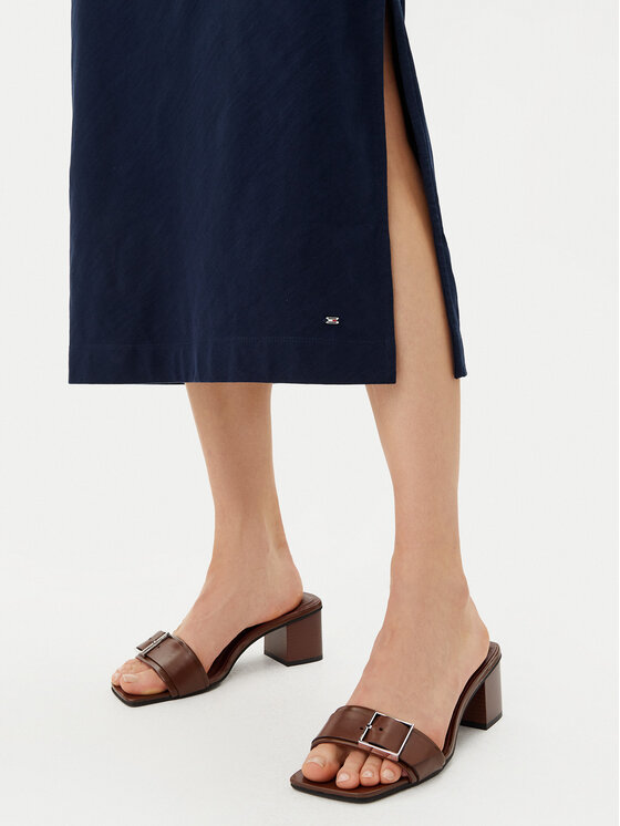 Tommy Hilfiger Tommy Hilfiger Rochie de zi WW0WW45159 Bleumarin Regular Fit