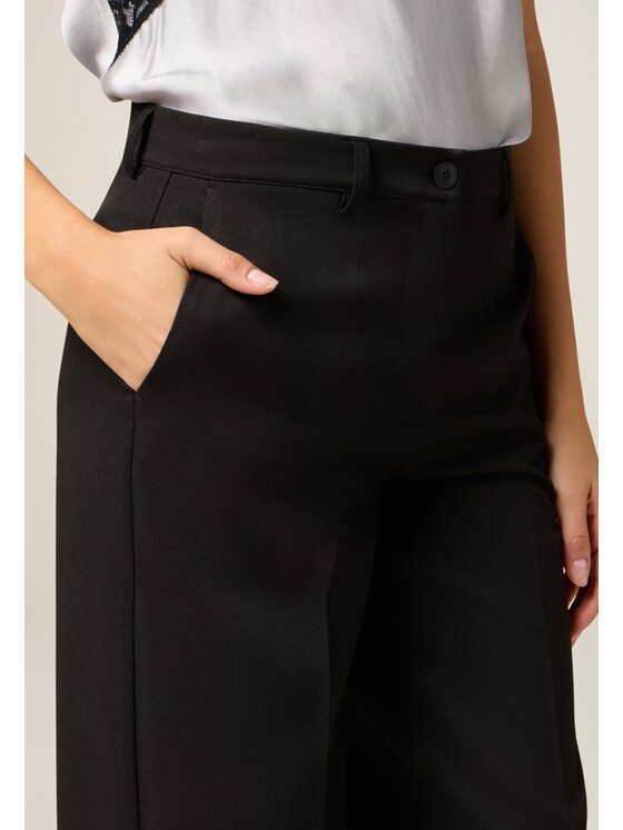 Oltre Oltre Spodnie materiałowe P01XR009262N033 Czarny Baggy Fit