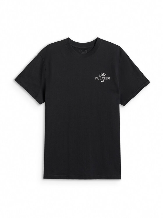 4F 4F T-Shirt WINTER CLUB Czarny Loose Fit