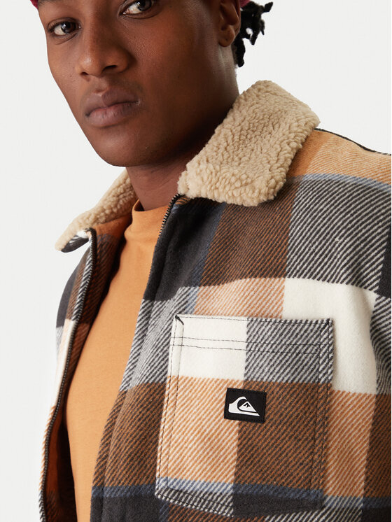 Quiksilver Quiksilver Demisezoninė striukė Dna Sherpa Harrington EQYJK04201 Ruda Regular Fit