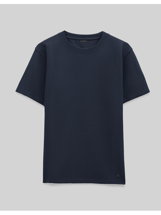 Borgio Borgio T-Shirt valleve Granatowy Classic Fit