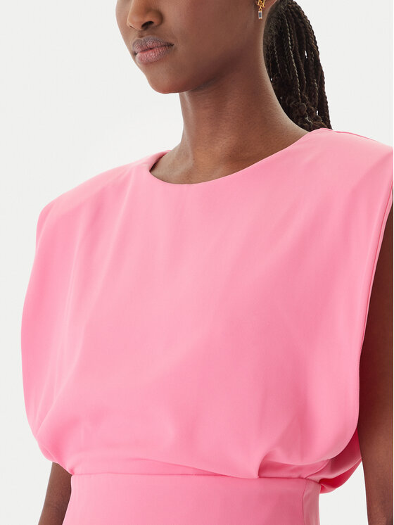 Rinascimento Rinascimento Cocktail obleka CFC0127570003 Roza Slim Fit