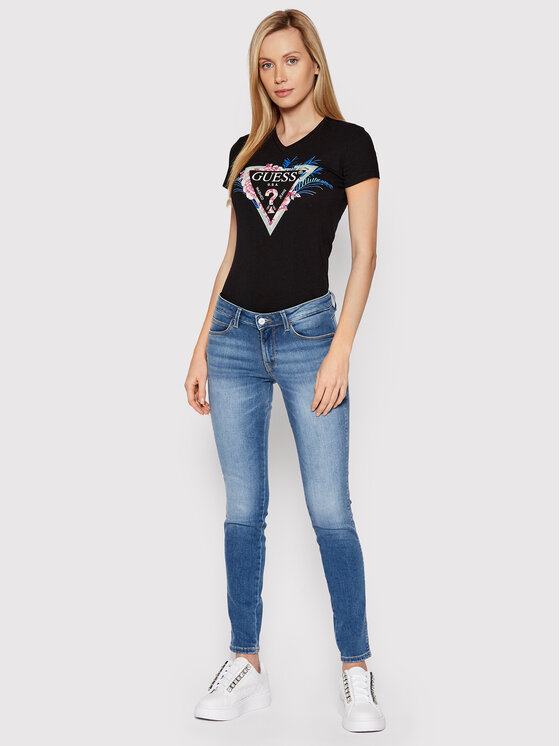 T-shirt W2GI06 J1311 Nero Regular Fit
